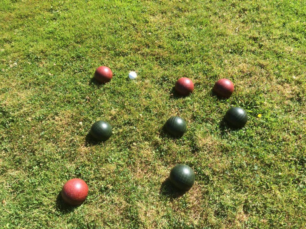 Bocce Balls on Grass