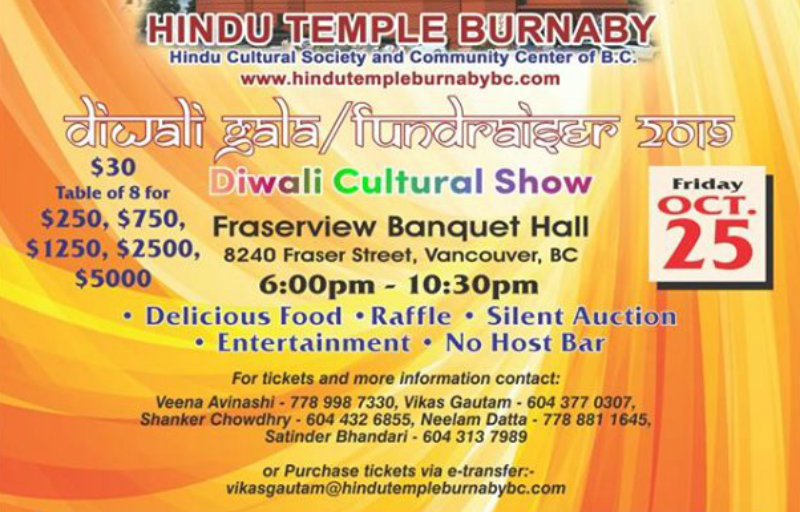 Hindu Temple Burnaby Diwali Cultural Show 2019