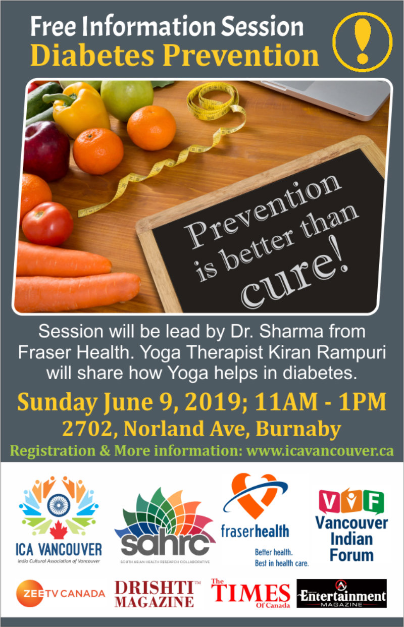 Diabetes Prevention Free Information Session by ICA Vancouver